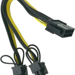 (CPU to GPU) CPU 8 Pin Female to Dual PCIe 2X 8 Pin (6+2) Male Splitter Cable for Graphics Card